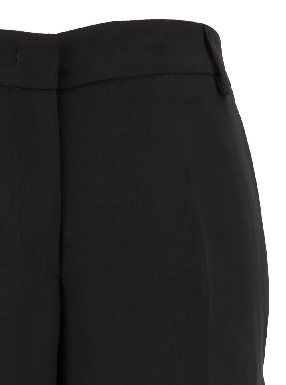 Plain High-Waisted Straight Pants