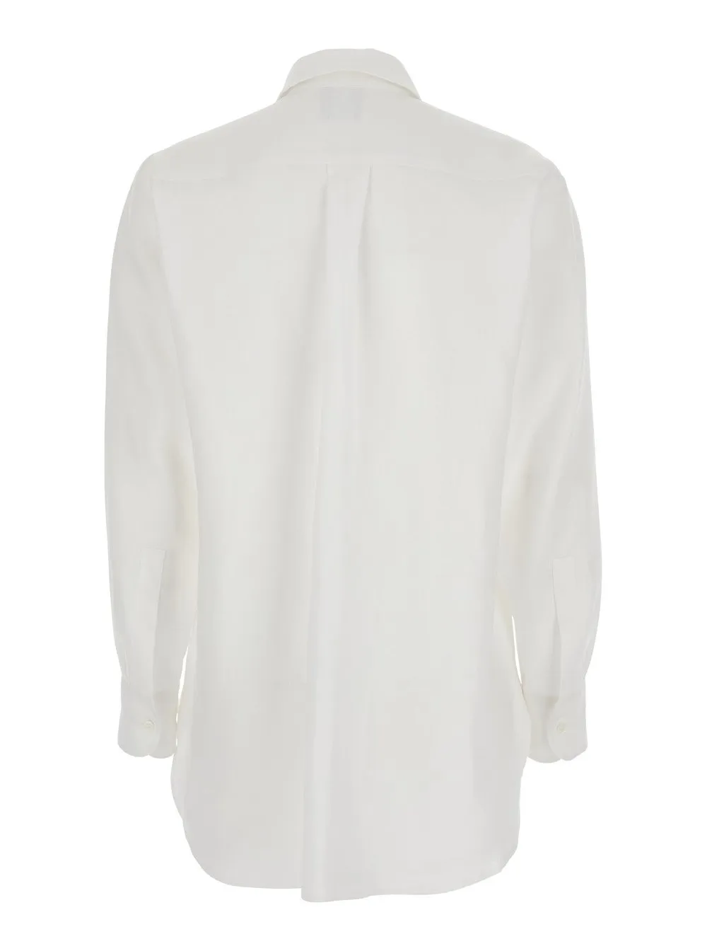 Plain Shirt With Classic Collar And Long Sleeves