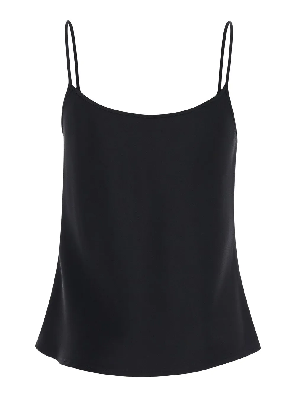 Plain U Neckline Satin Tank Top
