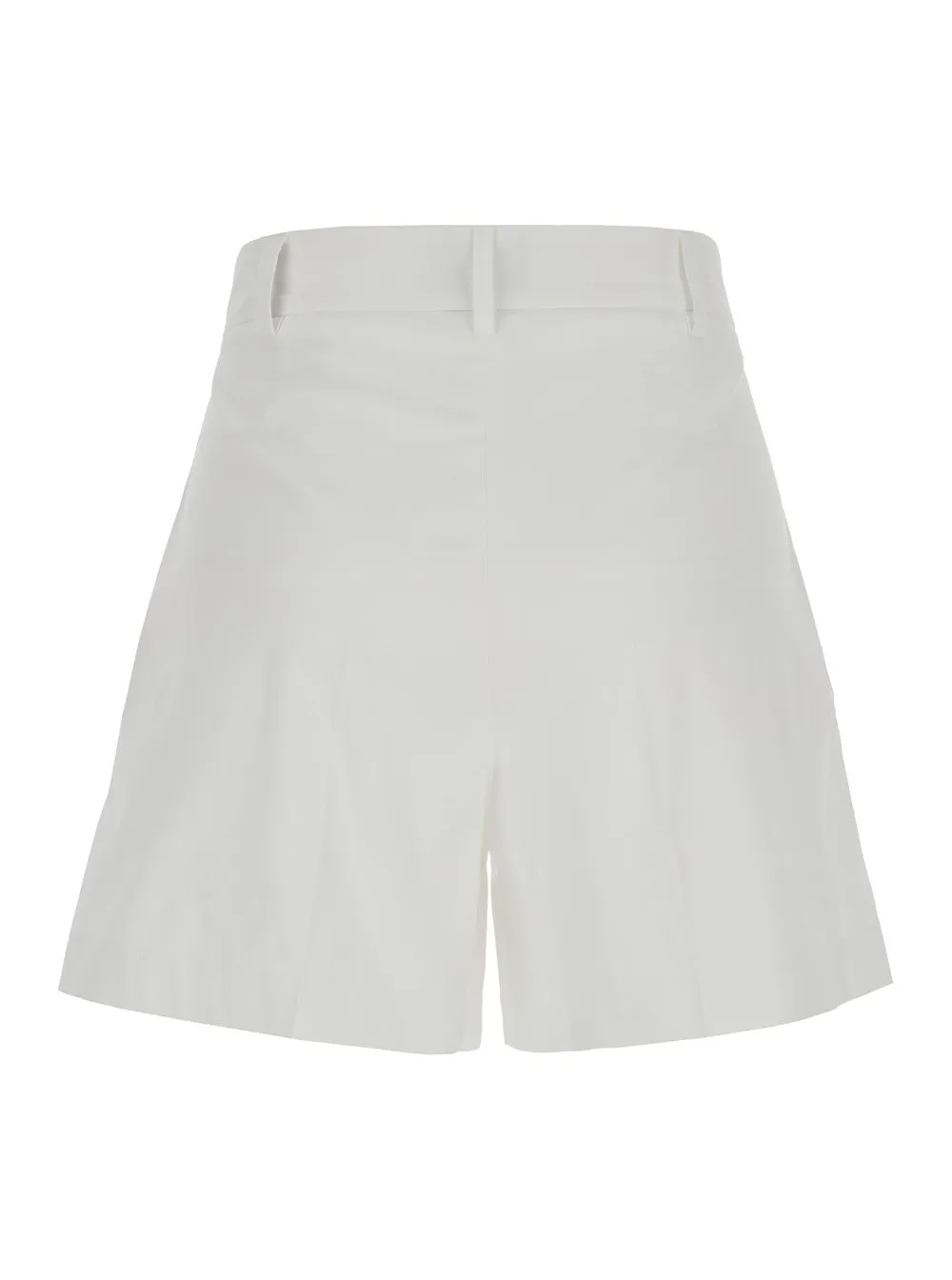 Plain Belted Shorts With Loops