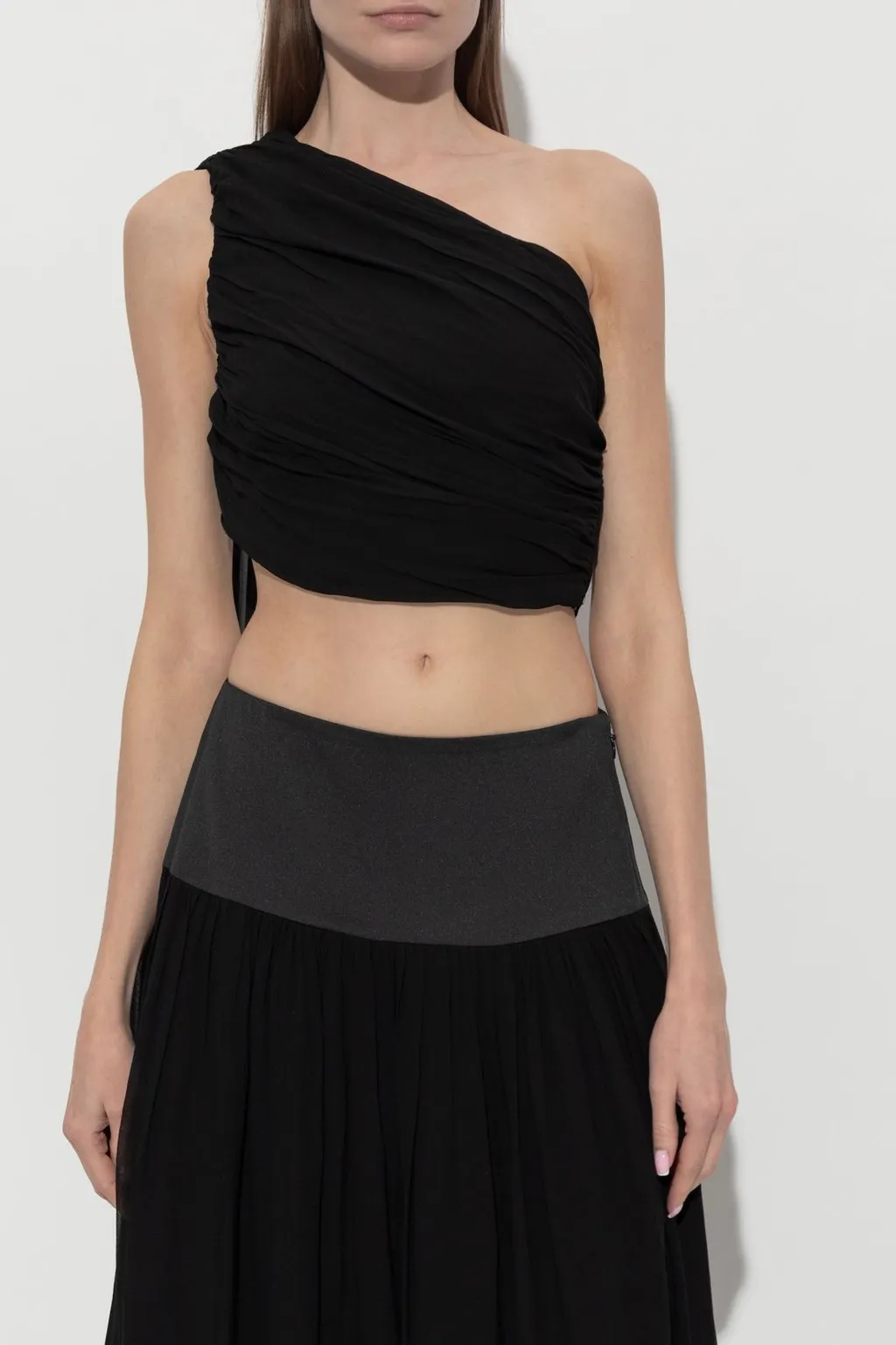 Posse Solene Draped One-Shoulder Top