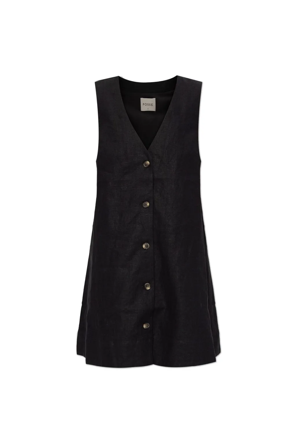 Posse Nancy Button-Front Mini Dress