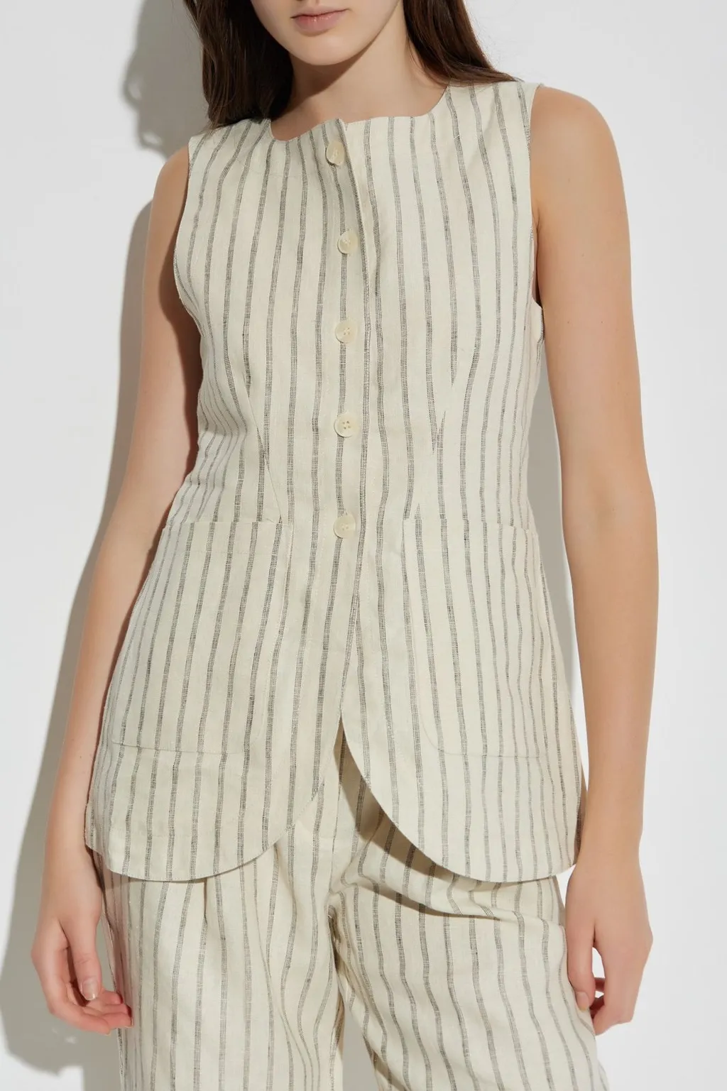 Posse Emma Pinstriped Vest