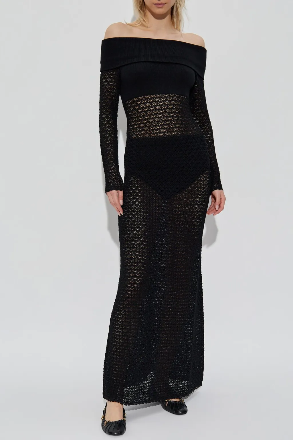 Posse Off-Shoulder Knit Maxi Dress