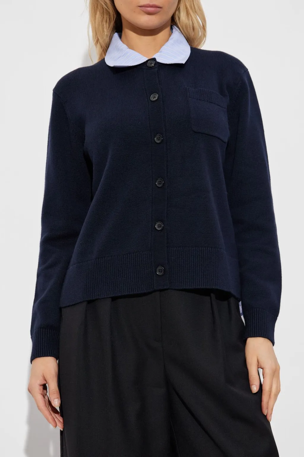 Ps Paul Smith Mixed Knitted Cardigan