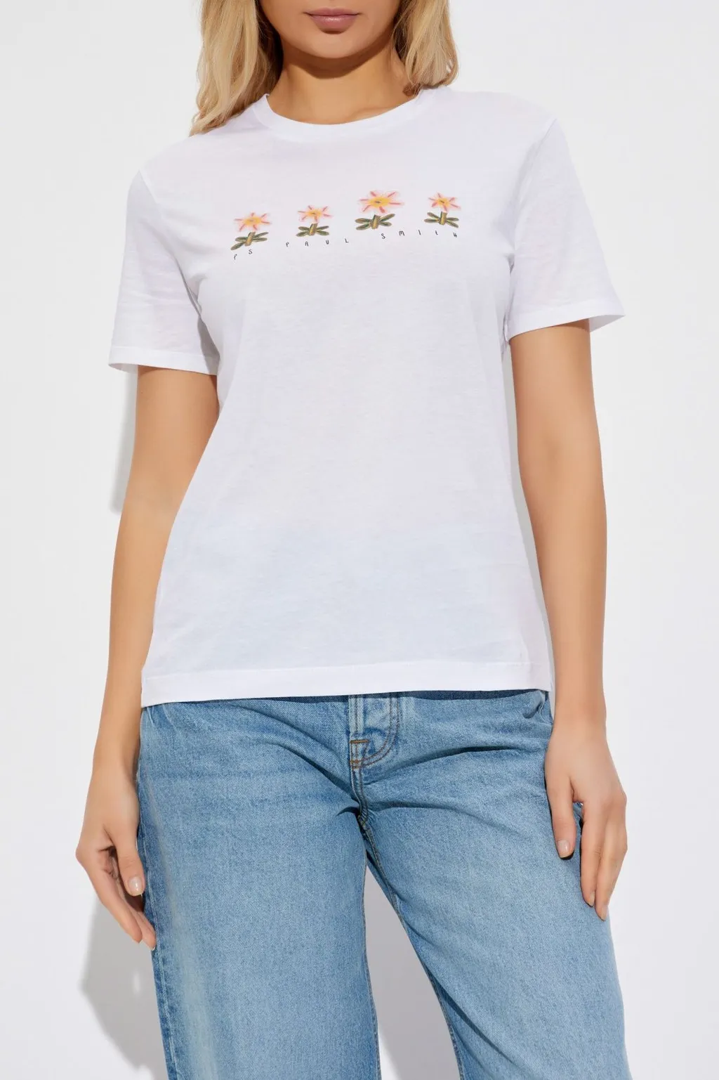 Ps Paul Smith Floral Printed Crewneck T-Shirt