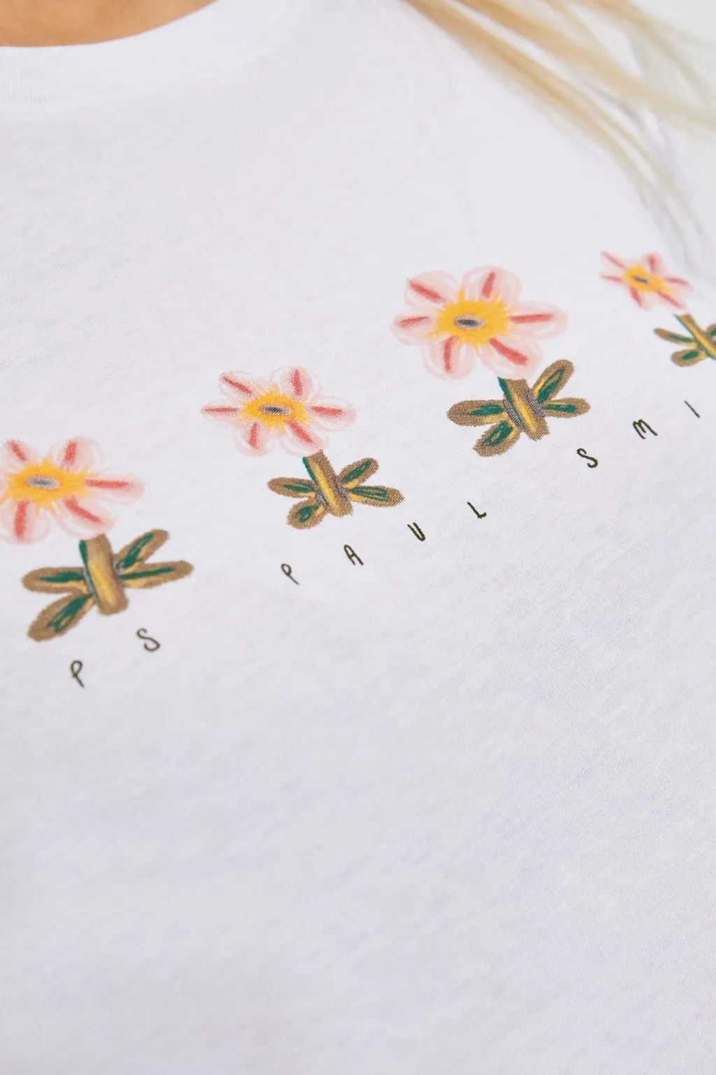 Ps Paul Smith Floral Printed Crewneck T-Shirt