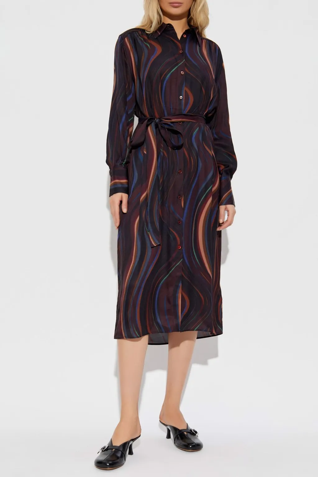 Ps Paul Smith Tied-Waisted Mini Dress