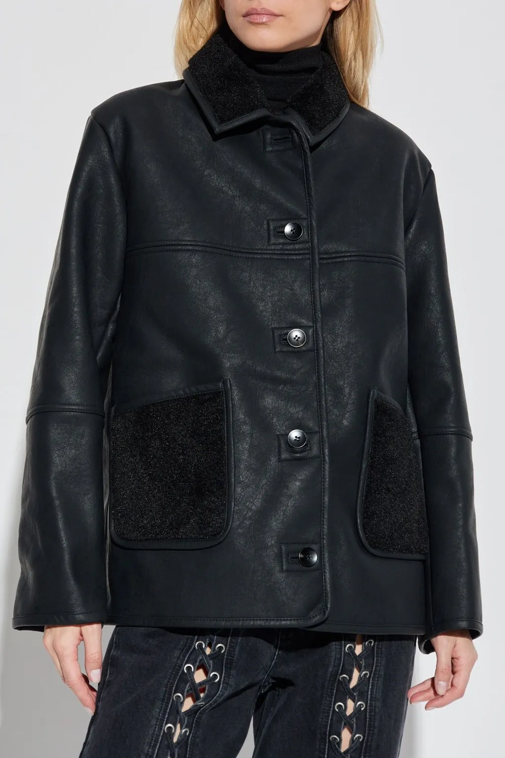 Ps Paul Smith Faux Shearling-Trim Jacket