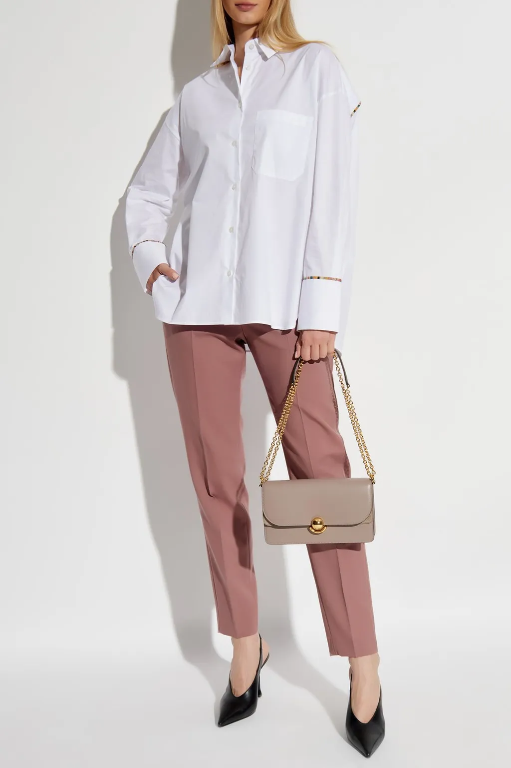 Ps Paul Smith Signature Stripe Detail Buttoned Shirt