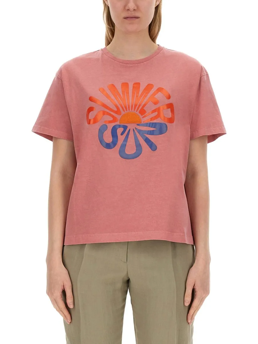 Ps Paul Smith Summer Sun Printed Crewneck T-Shirt