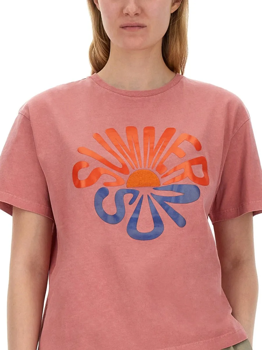 Ps Paul Smith Summer Sun Printed Crewneck T-Shirt