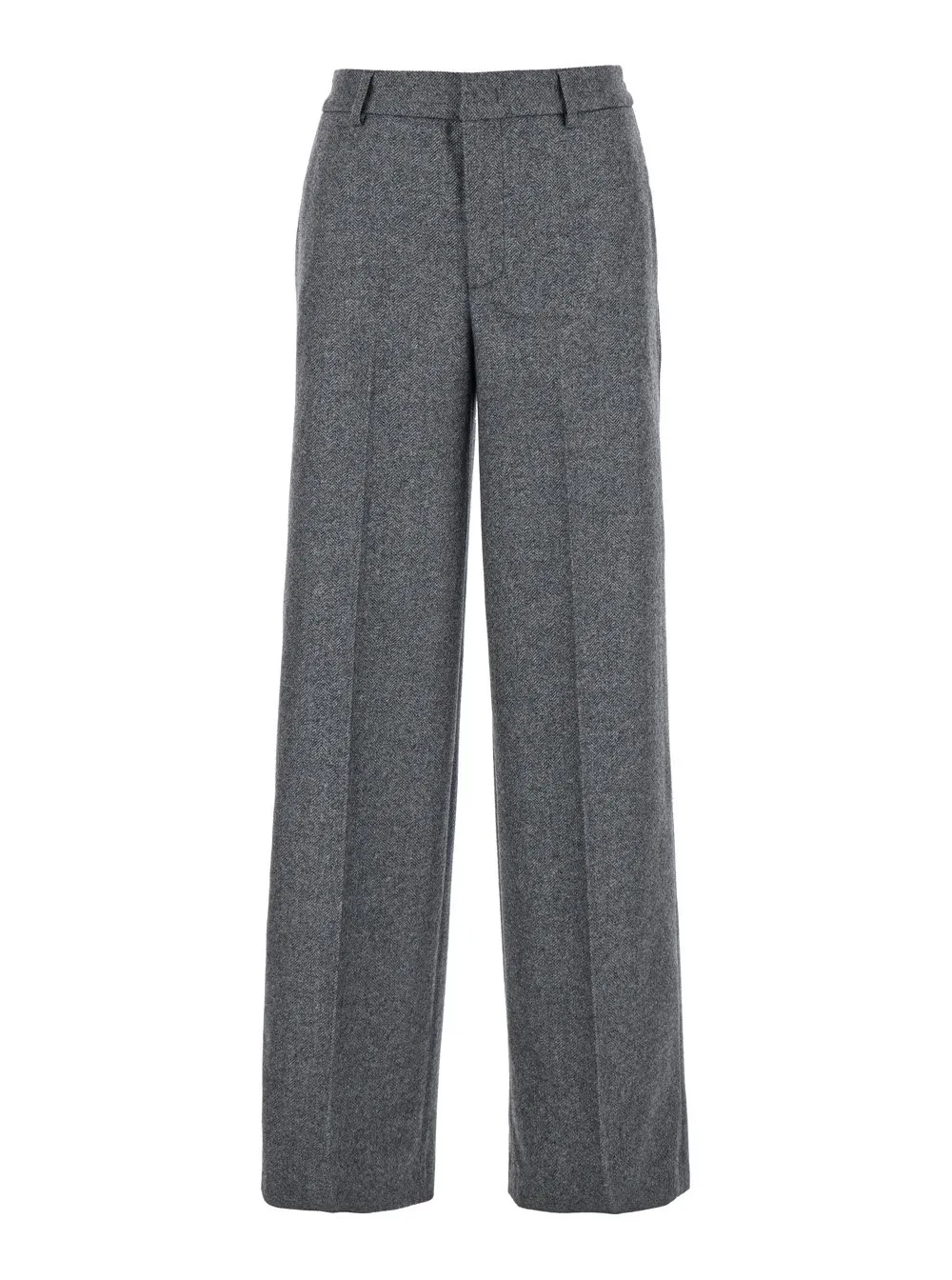 Pt Torino Herringbone Wide Leg Trousers