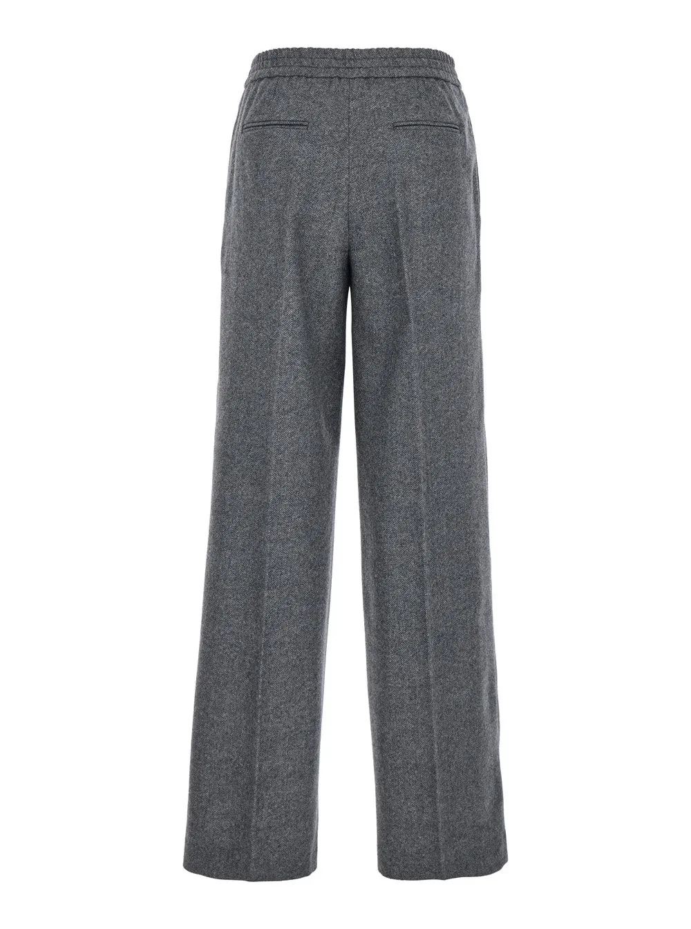 Pt Torino Herringbone Wide Leg Trousers