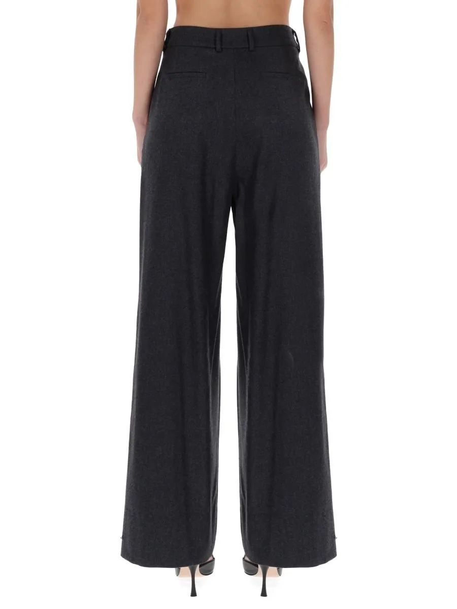 Pt Torino Pleated Wide-Leg Pants