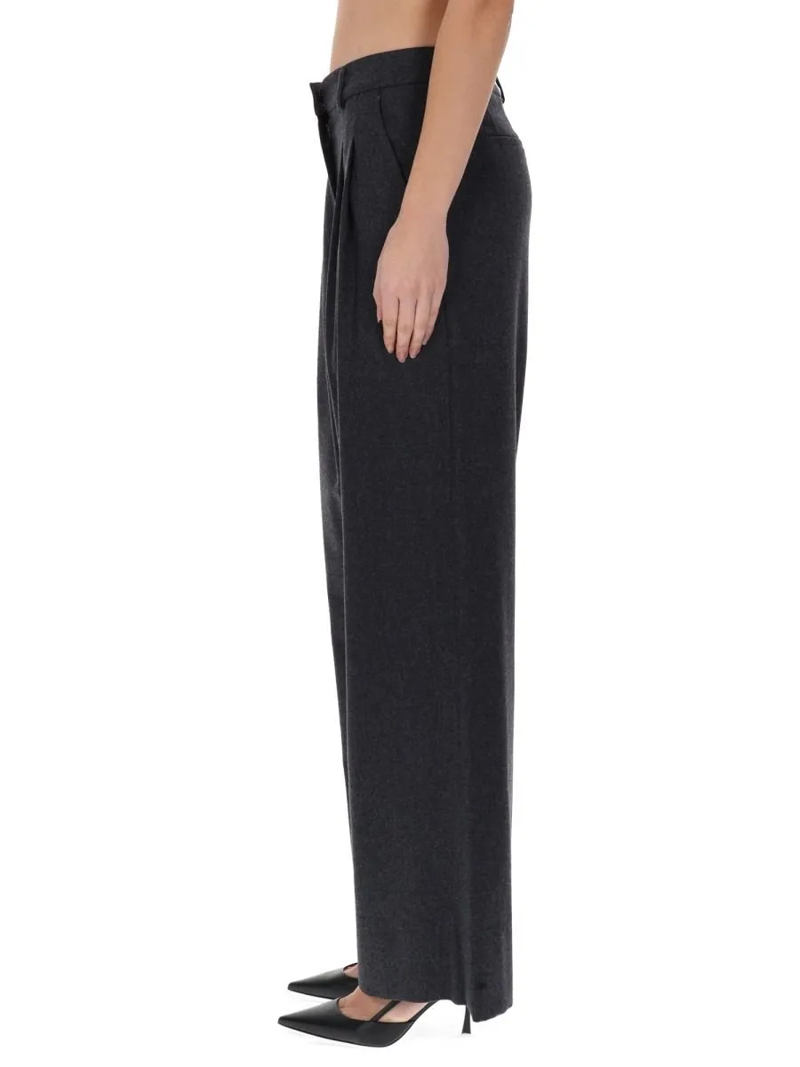 Pt Torino Pleated Wide-Leg Pants