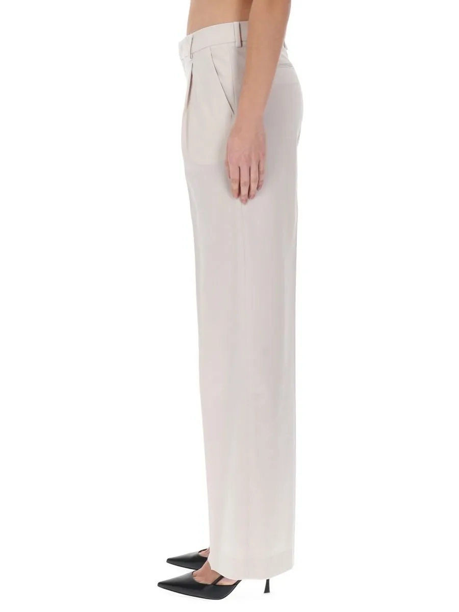 Pt Torino Pleated Wide-Leg Pants