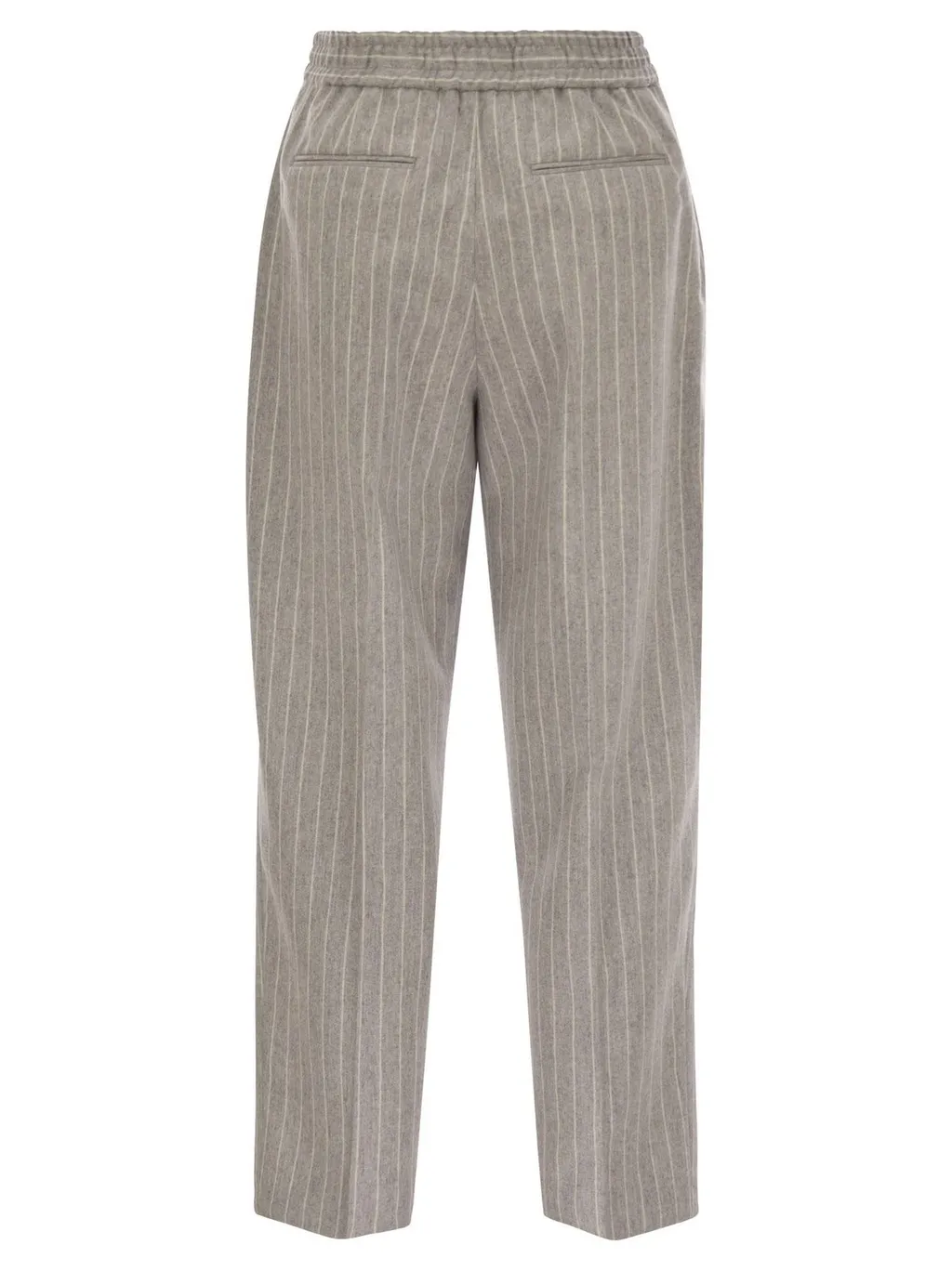 Pt Torino Pinstripe Wool-Cashmere Pants
