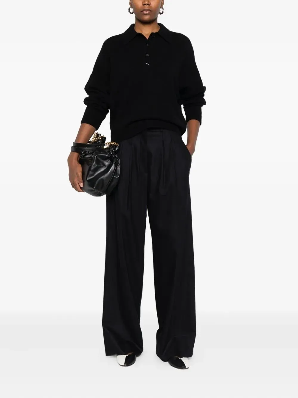 Pt Torino Frankie Wool Wide-Leg Pants