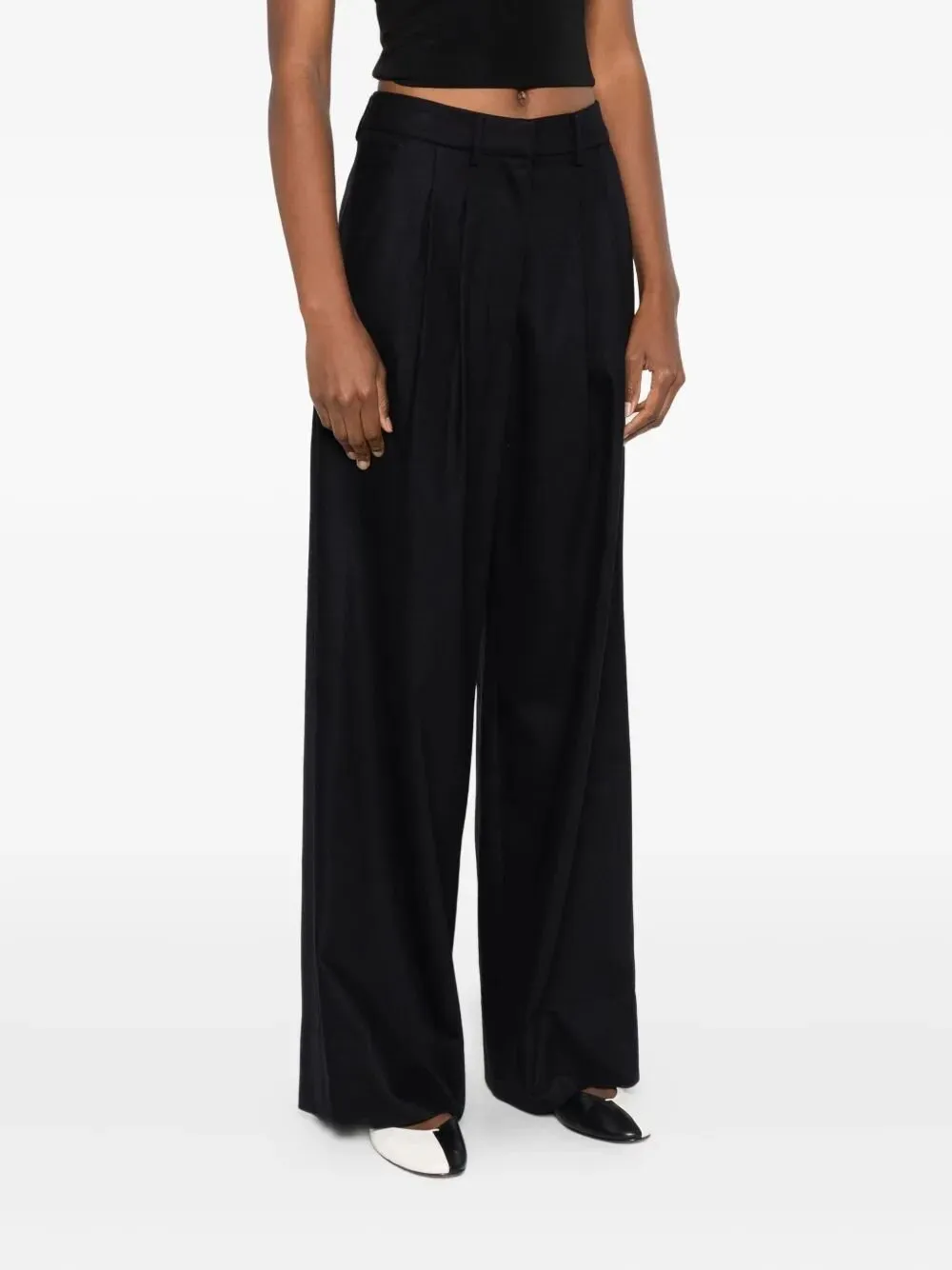 Pt Torino Frankie Wool Wide-Leg Pants