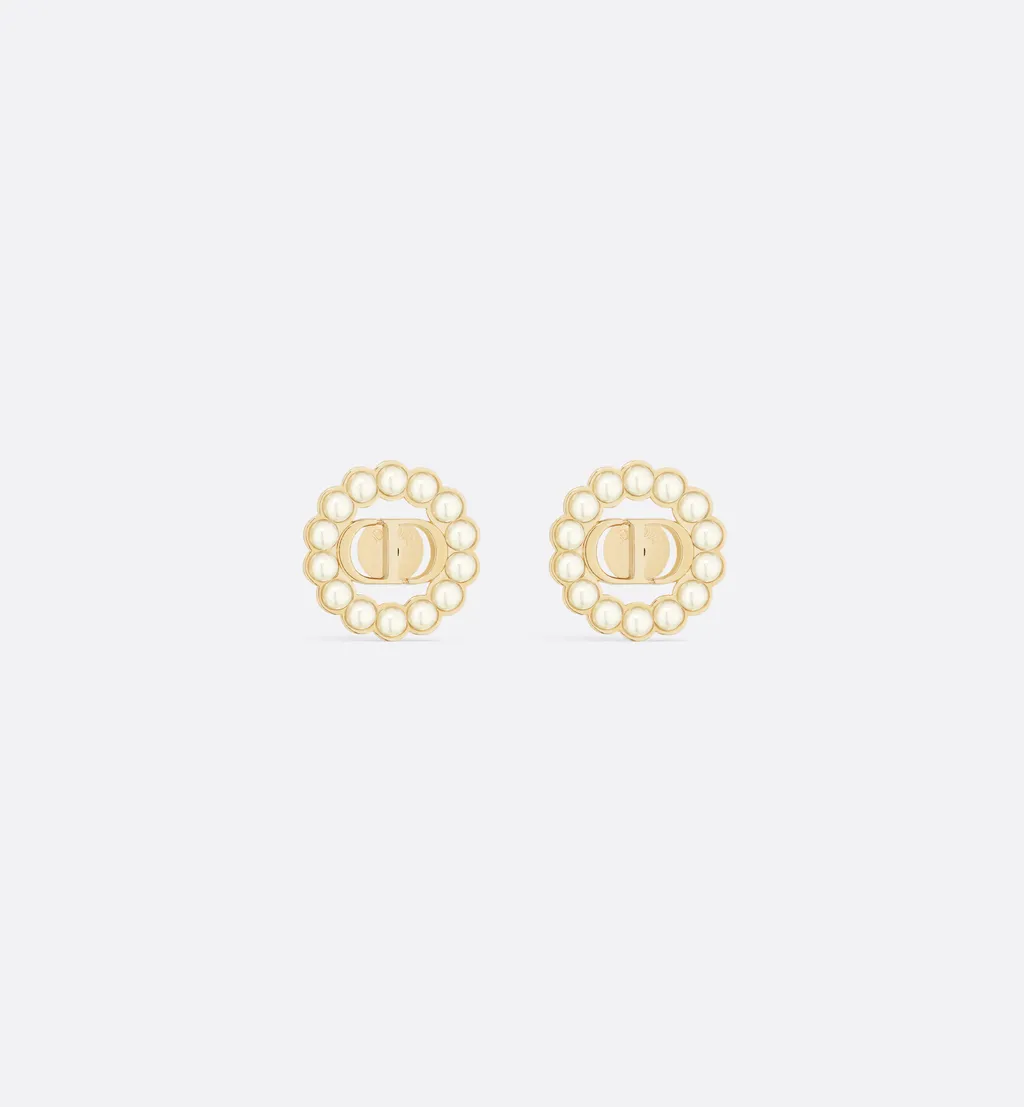 Petit Cd Circle Stud Earrings