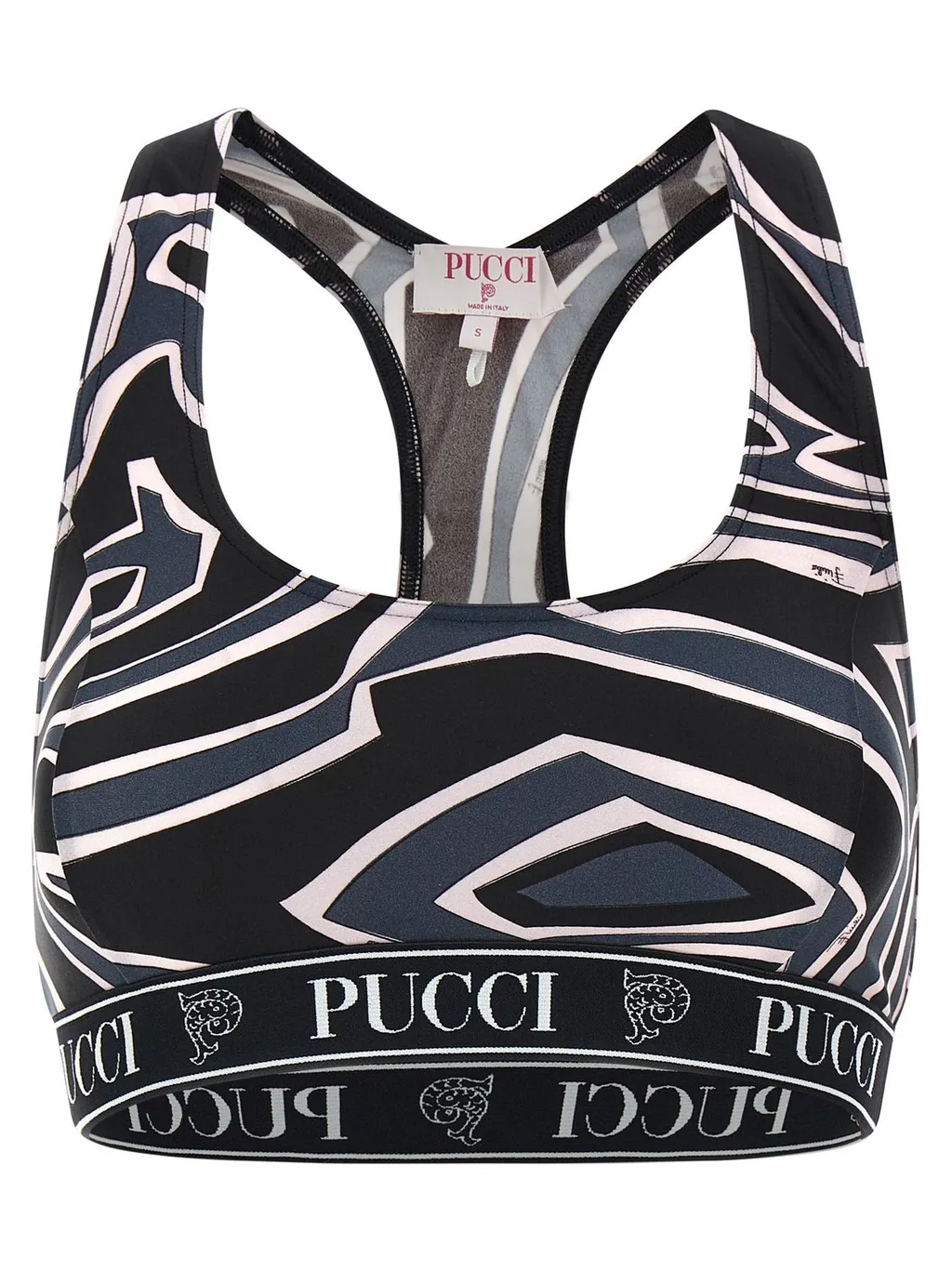 Pucci Logo Underband Printed Cropped Top