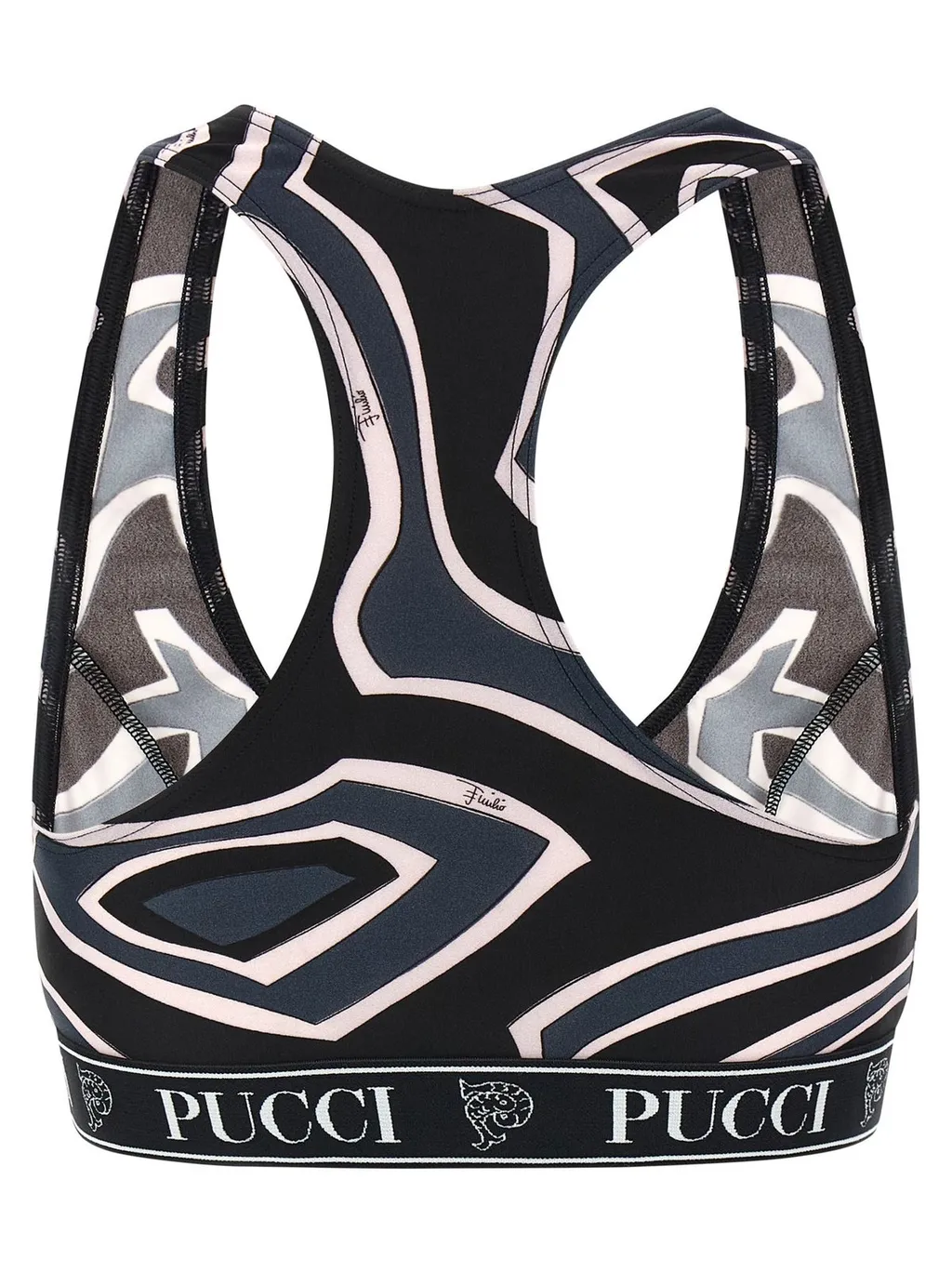 Pucci Logo Underband Printed Cropped Top