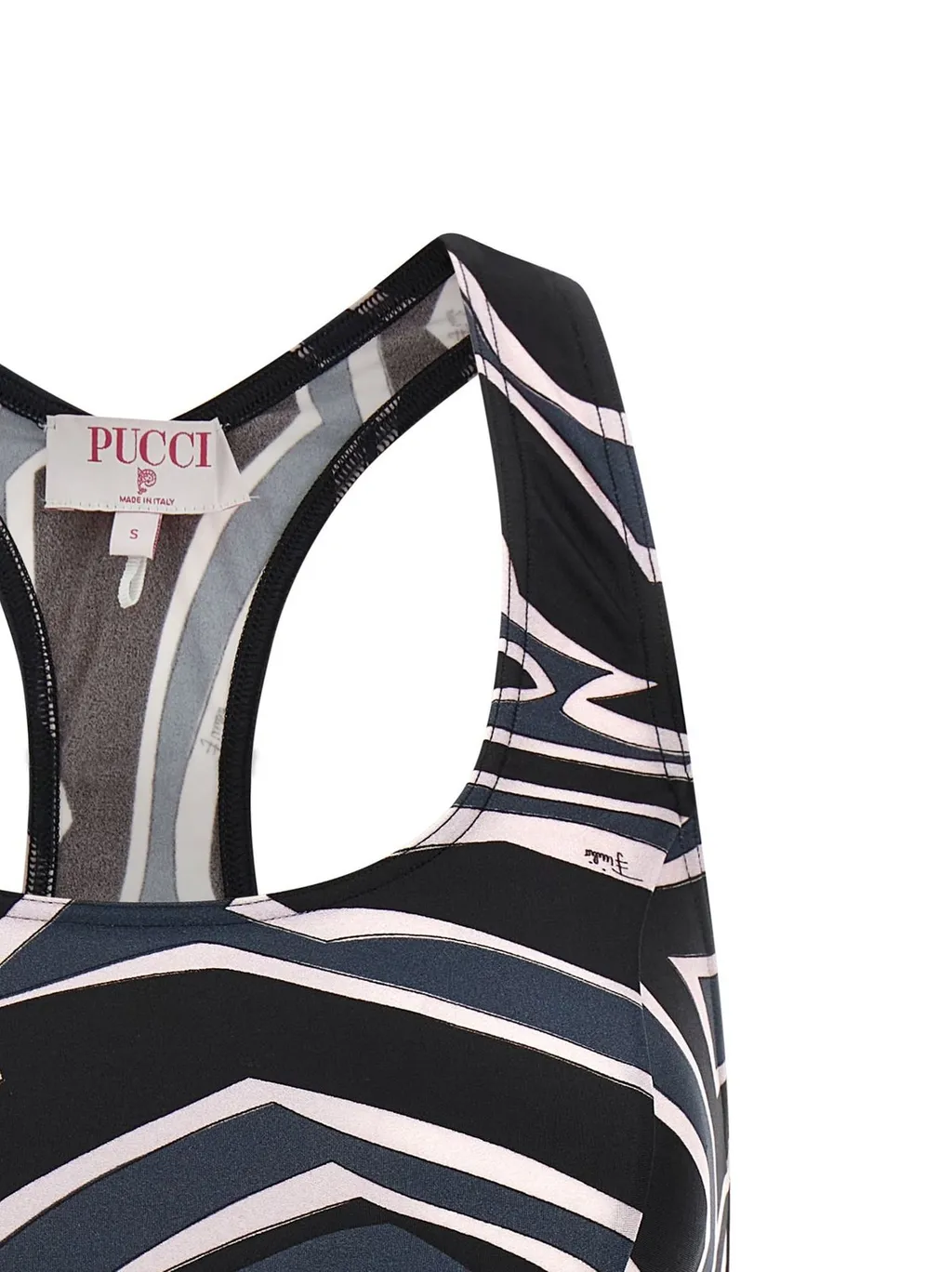 Pucci Logo Underband Printed Cropped Top