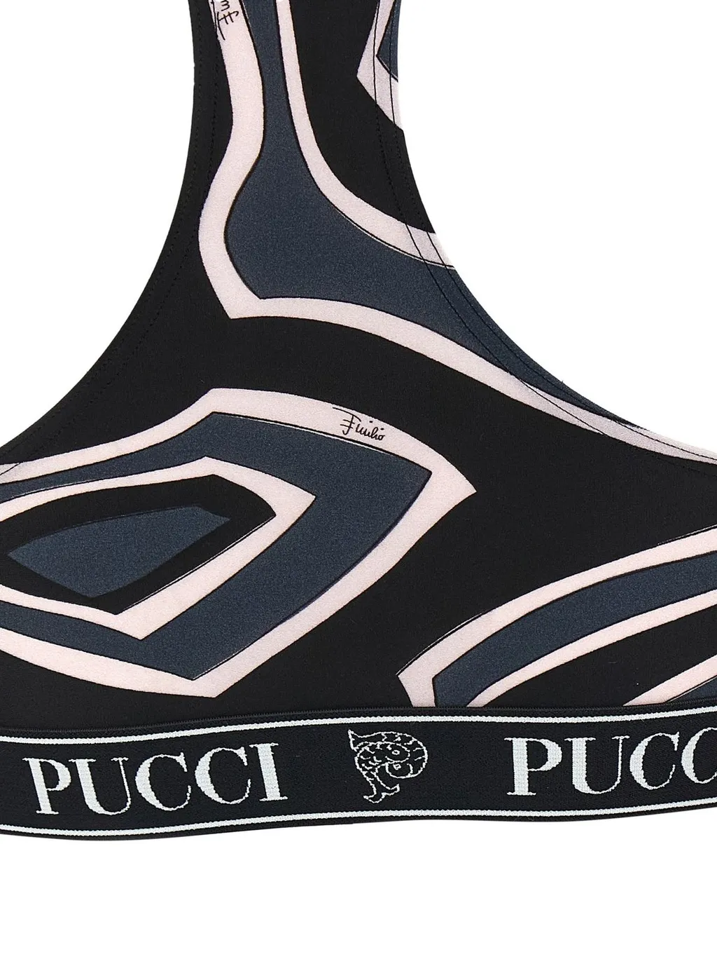 Pucci Logo Underband Printed Cropped Top