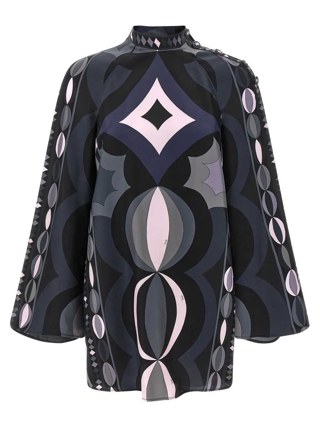 Pucci Geometric-Printed Long-Sleeved Dress