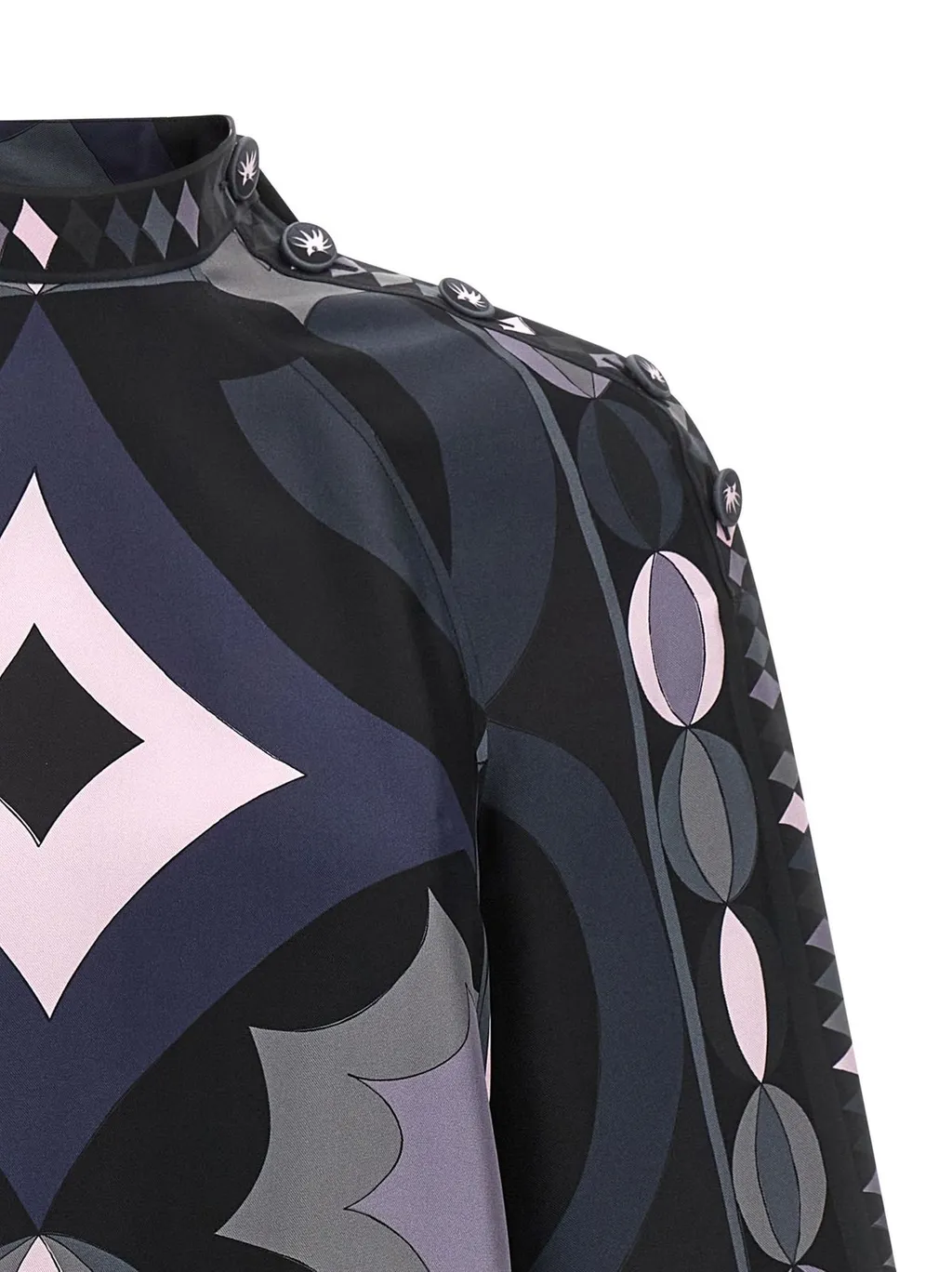 Pucci Geometric-Printed Long-Sleeved Dress