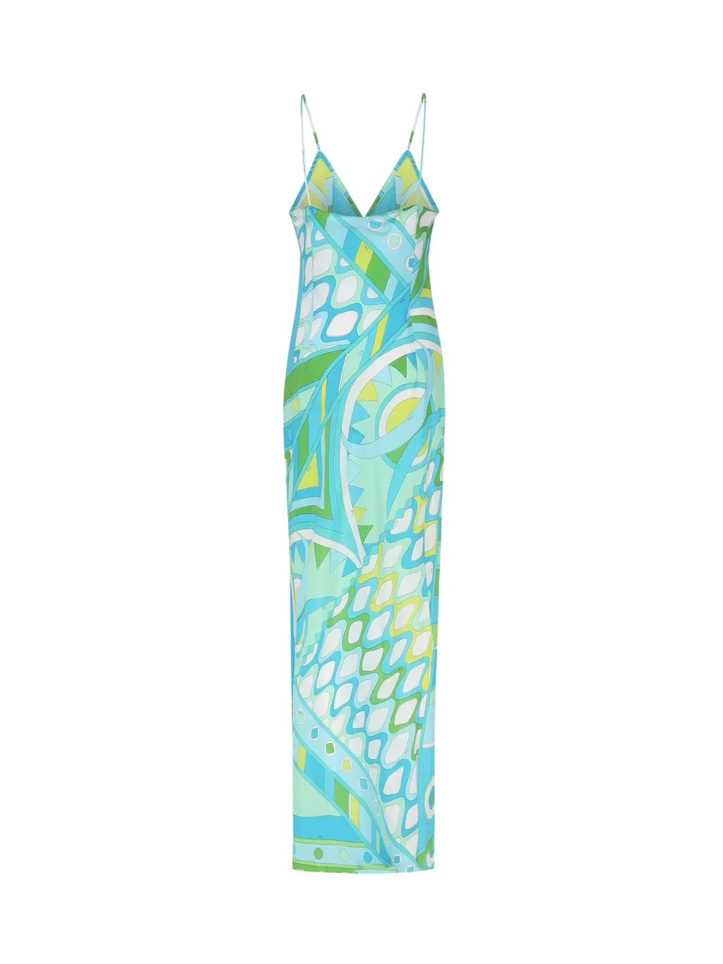 Pucci Vivara-Printed V-Neck Sleeveless Maxi Dress