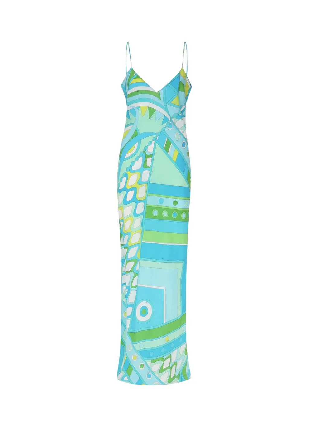 Pucci Vivara-Printed V-Neck Sleeveless Maxi Dress