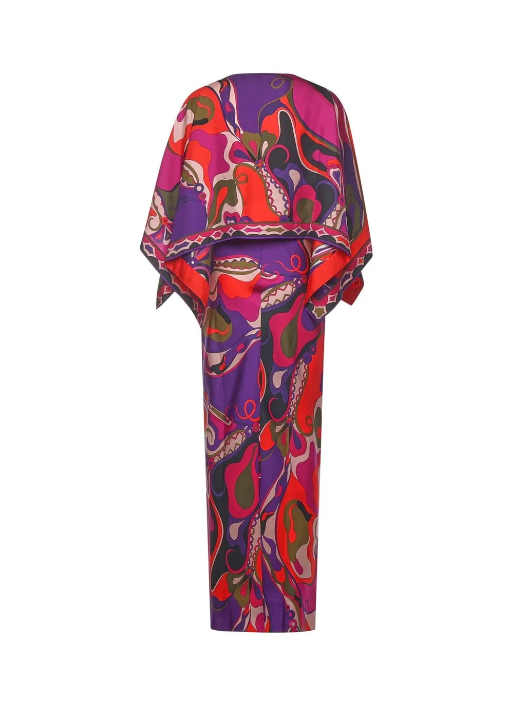Pucci Orchidee Print Long Shawl Dress