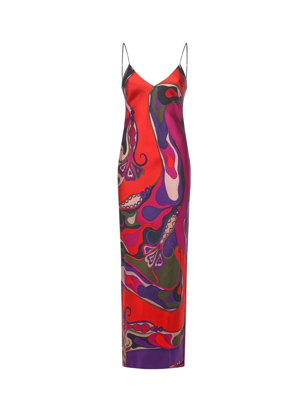 Pucci Orchidee Print Long Shawl Dress