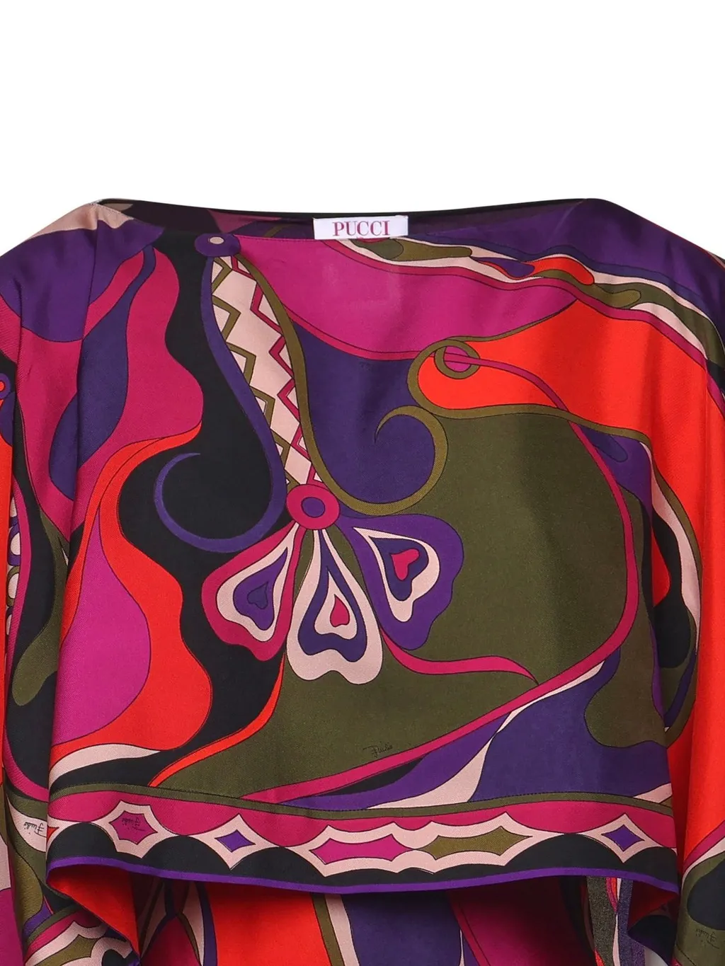 Pucci Orchidee Print Long Shawl Dress