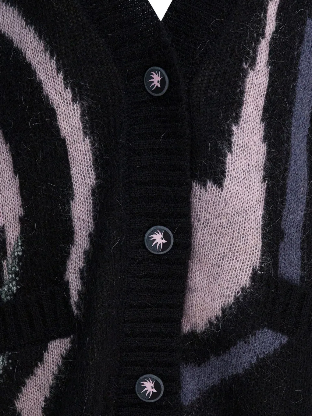 Pucci Marmo Inlay Oversized V-Neck Cardigan