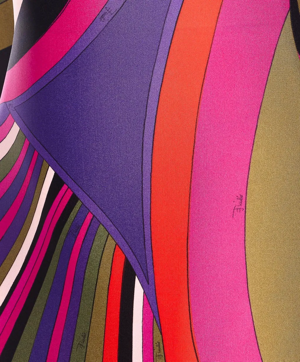 Pucci Iride Printed Long Sleeved Dress
