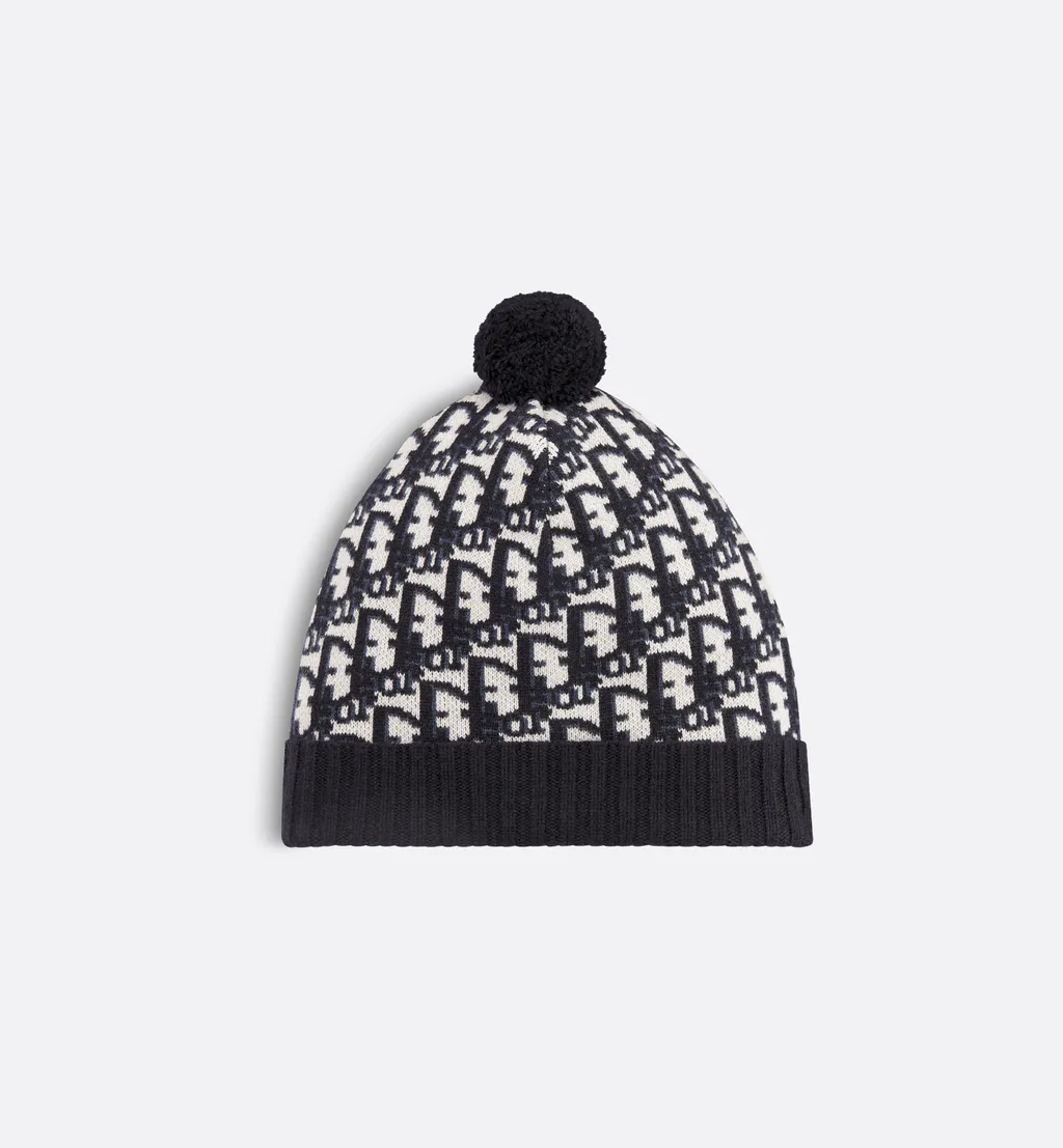 Dior Oblique Pompom Beanie