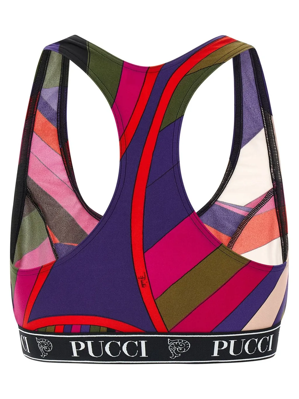 Pucci Logo Printed Sports Bra