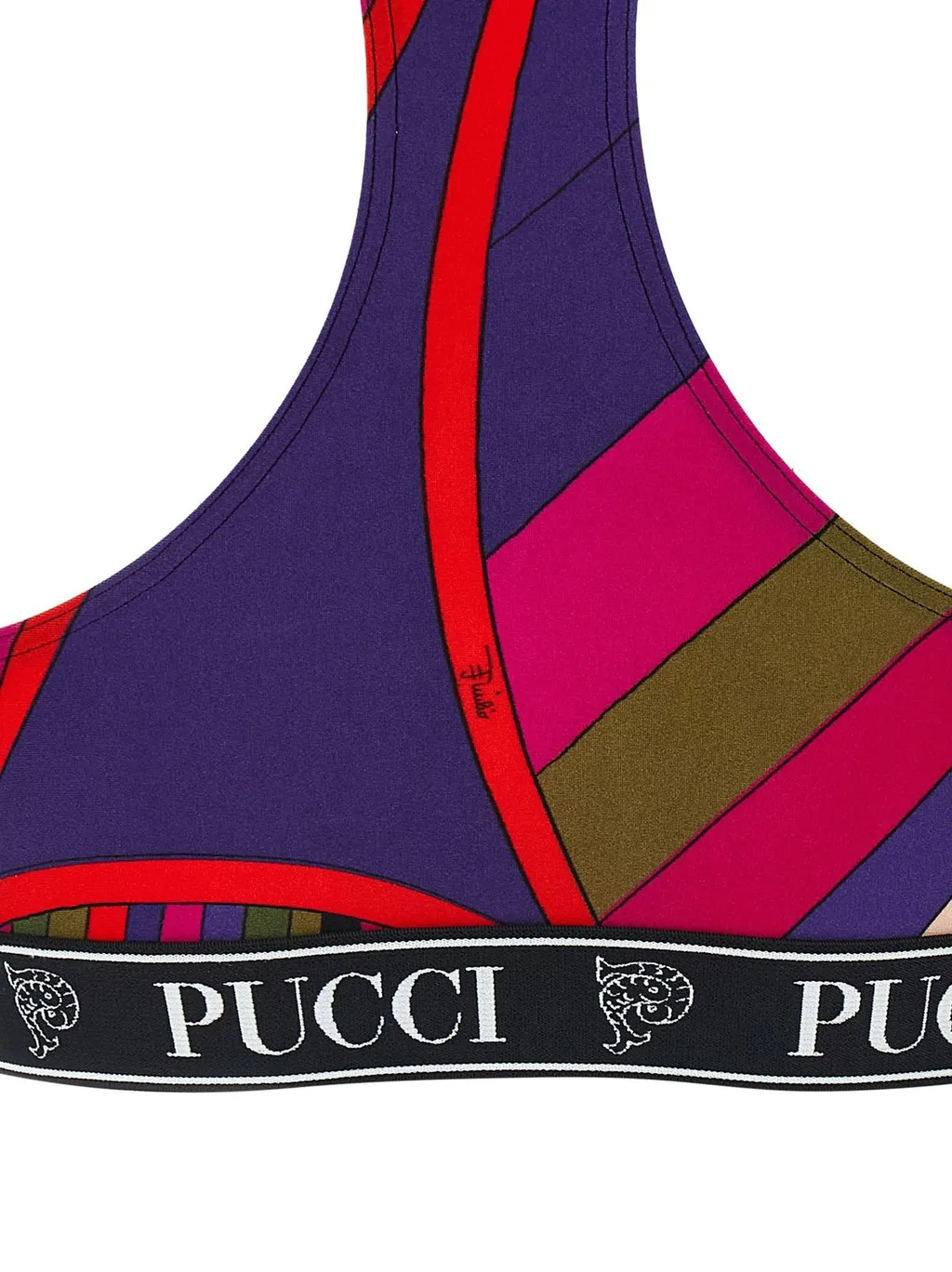 Pucci Logo Printed Sports Bra