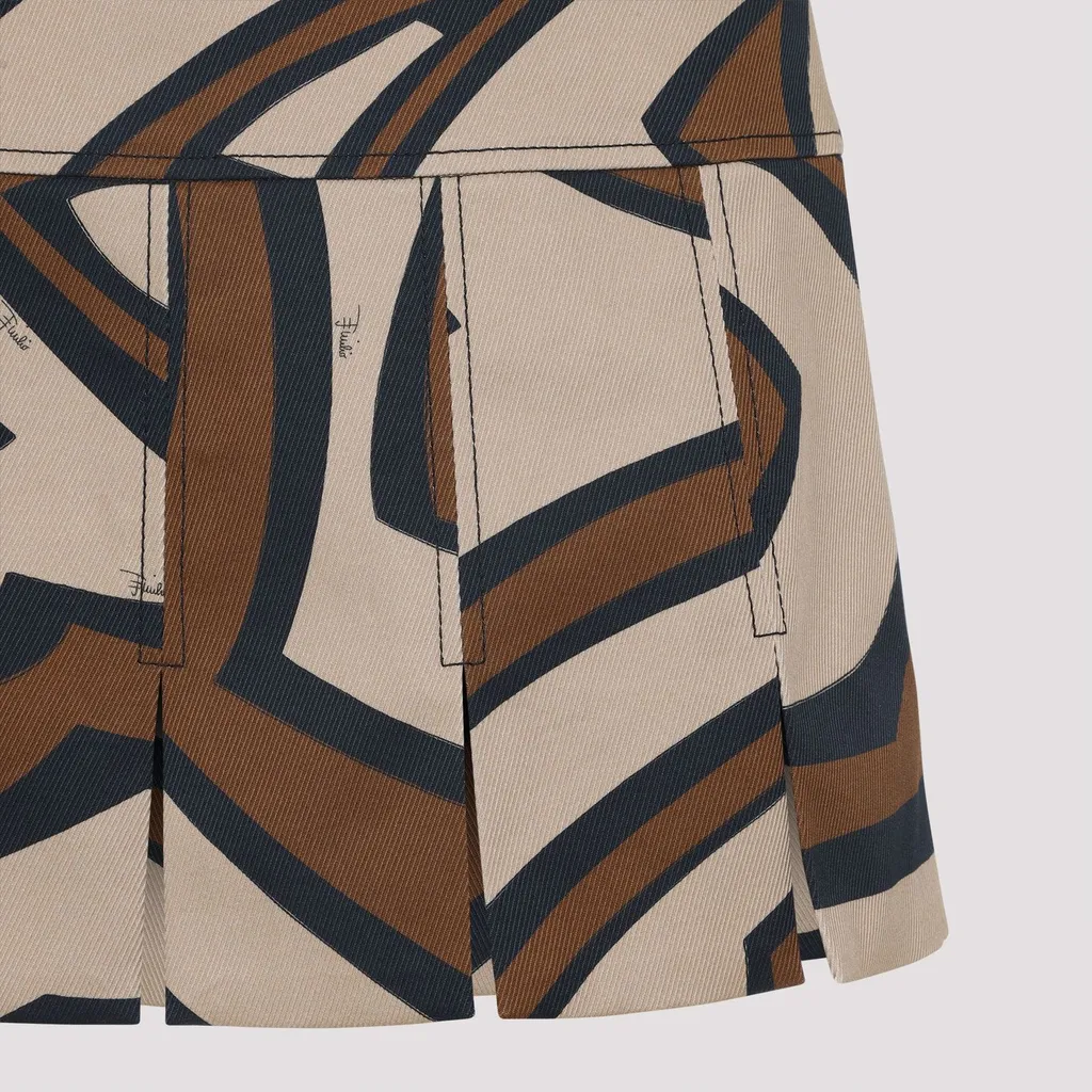 Pucci Geometric Pleated Mini Skirt