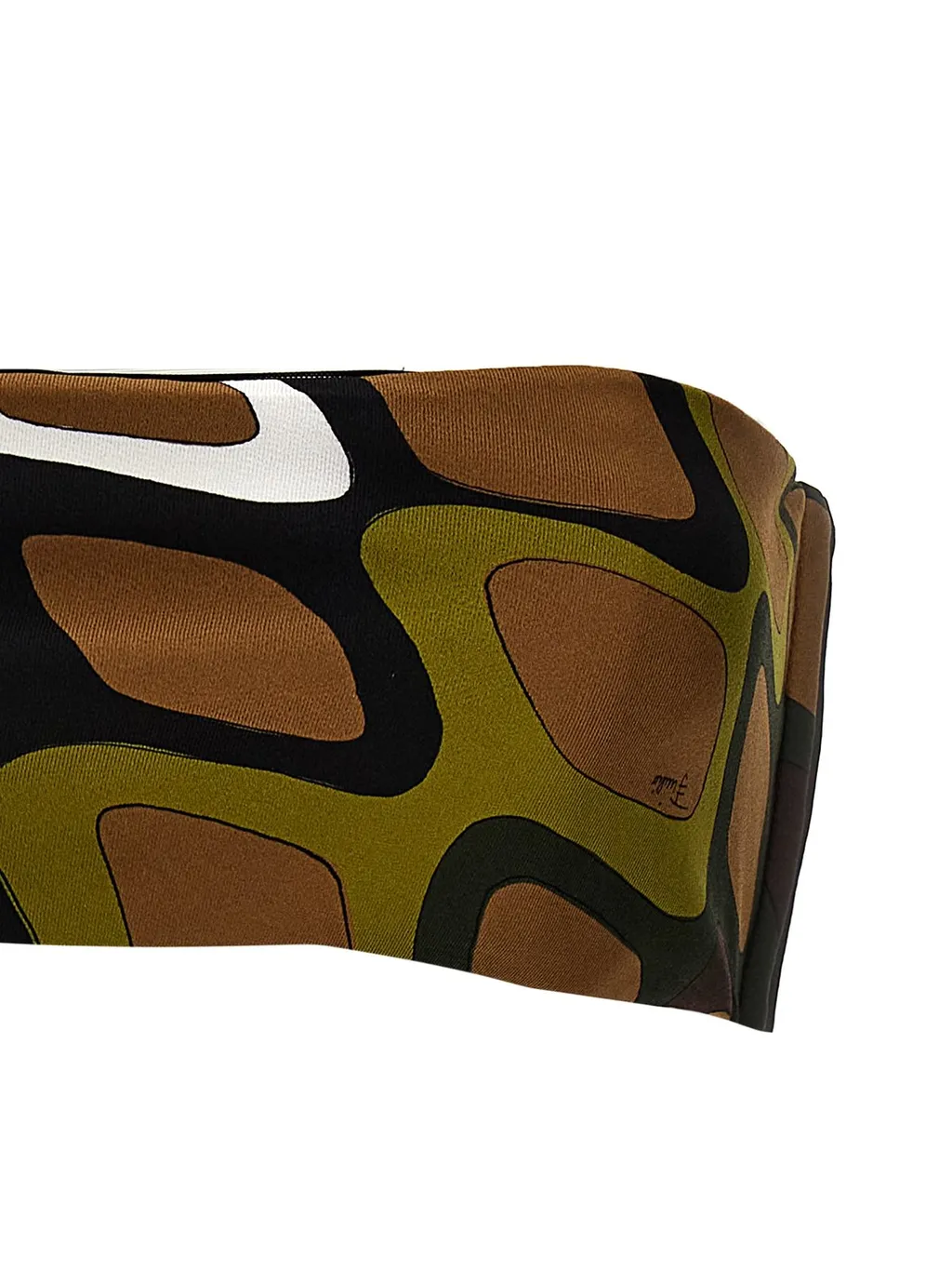 Pucci Vivara-Printed Satin Bandeau Top