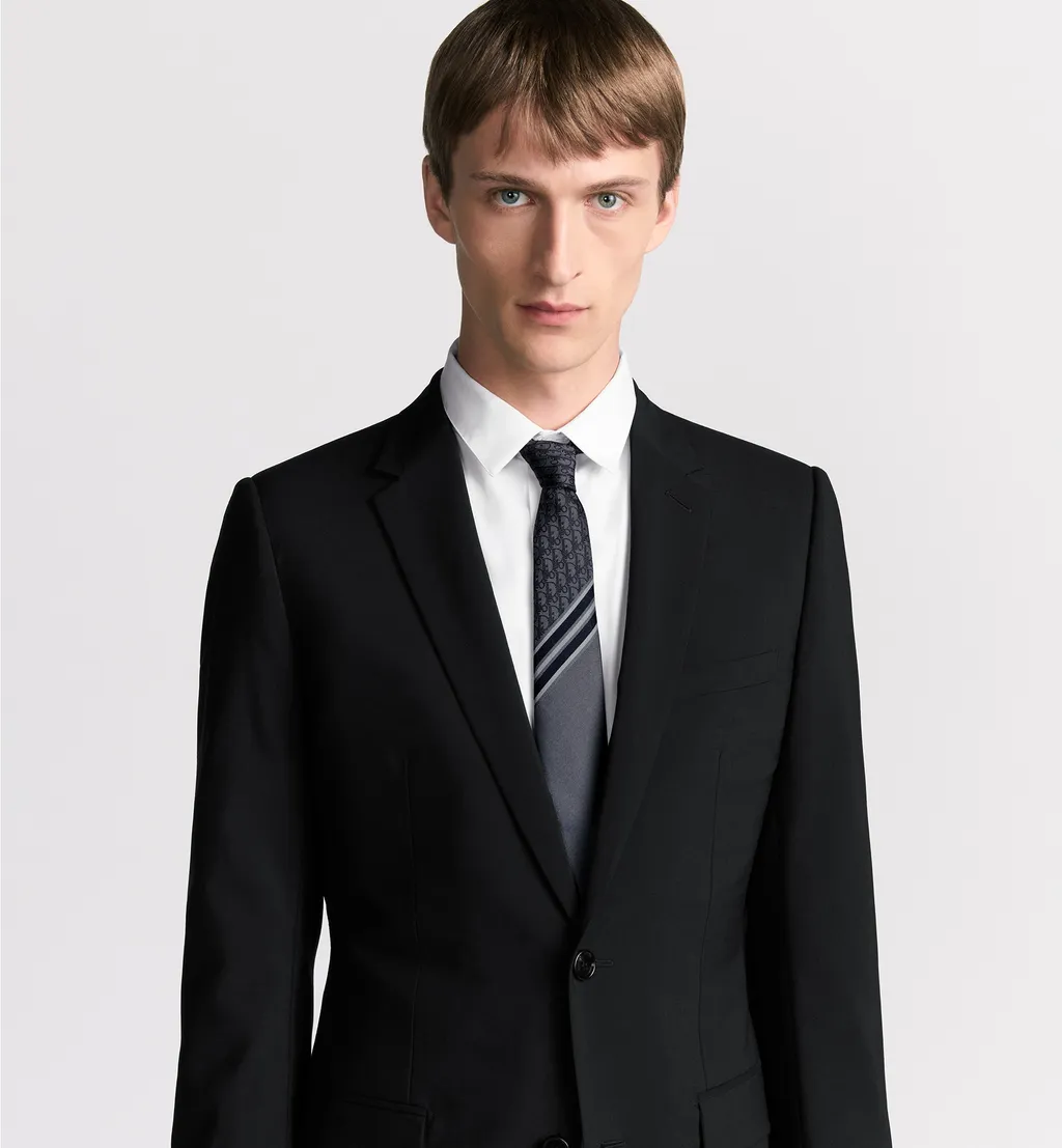 Striped Dior Oblique Tie