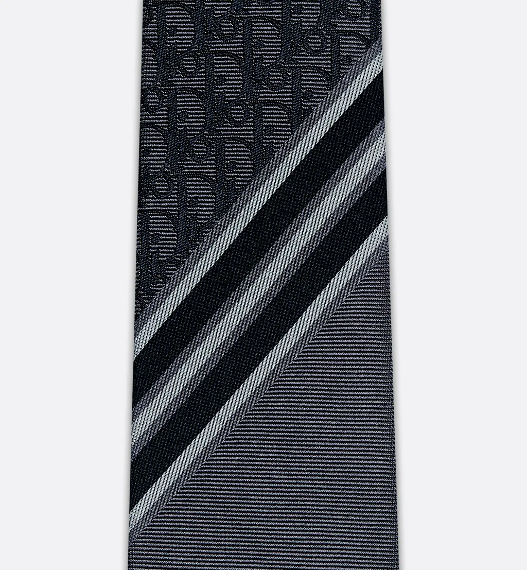 Striped Dior Oblique Tie