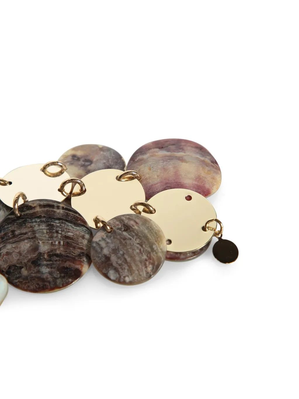 Paco Rabanne Shell Discs Drop Earrings