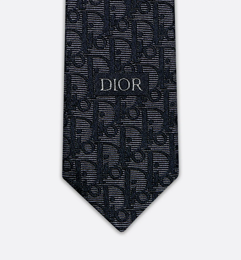 Striped Dior Oblique Tie