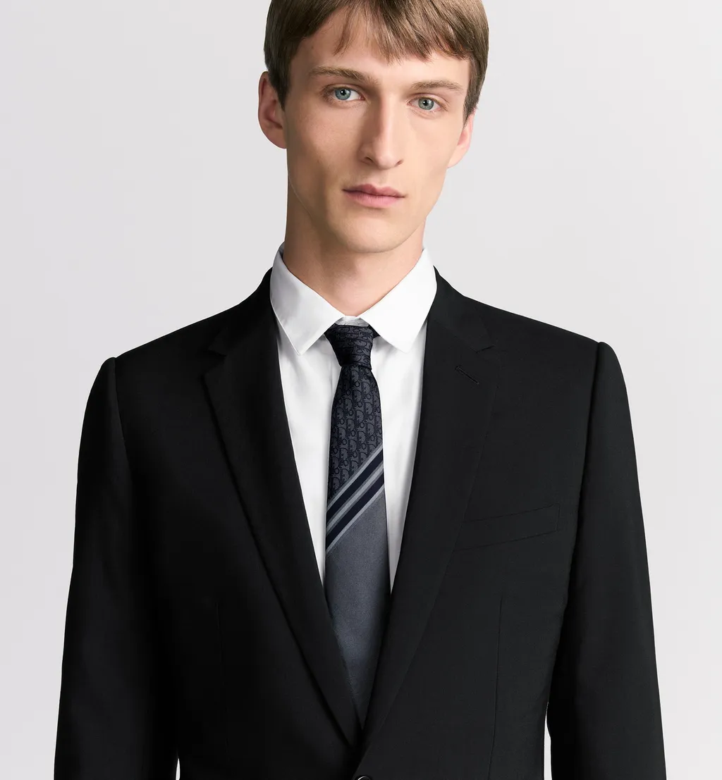 Striped Dior Oblique Tie