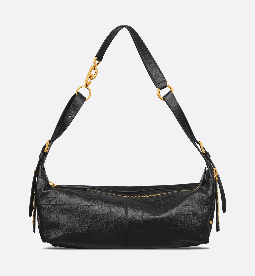 Medium D-Journey Bag In Crinkled Calfskin
