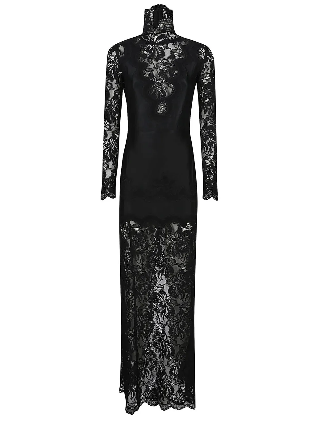 Paco Rabanne Laced Jersey Long Dress